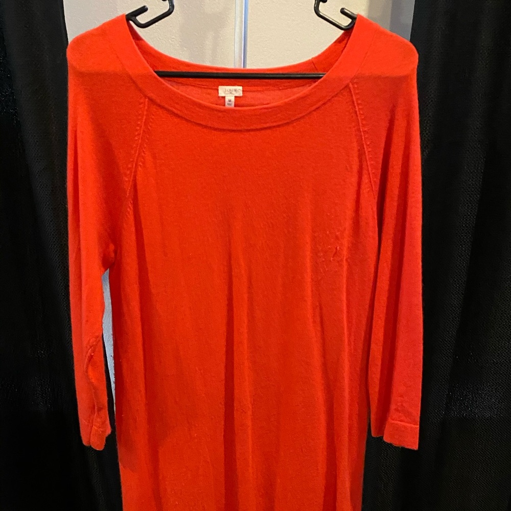 Long, knee length sweater dress